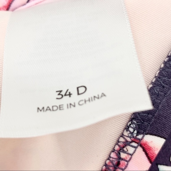 Shade & Shore Floral Jewel Embellish Underwire Light Lift Bikini Top 34 D NWT - Picture 8 of 11